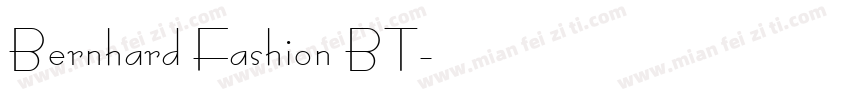 Bernhard Fashion BT字体转换